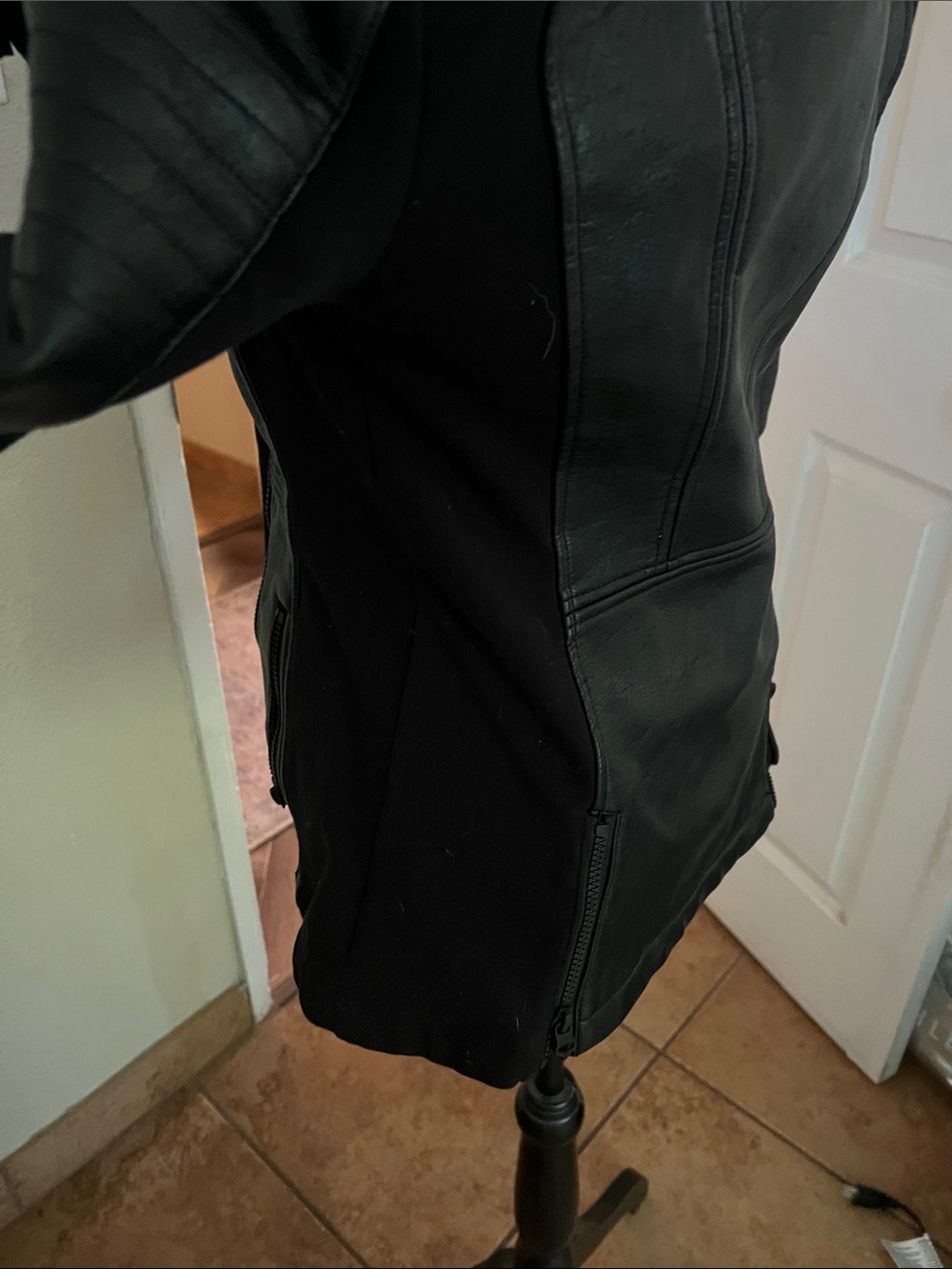 blanc noir Black Jacket with Contrast Interior - Picture 13 of 16